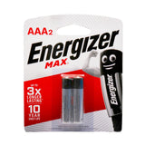Energizer MAX Alkaline AAA Batteries 2 Pack (E92BP2)