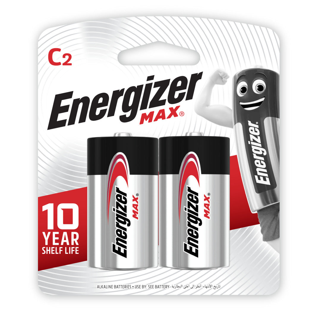Energizer MAX Alkaline C Batteries 2 Pack - Kiddy Zone