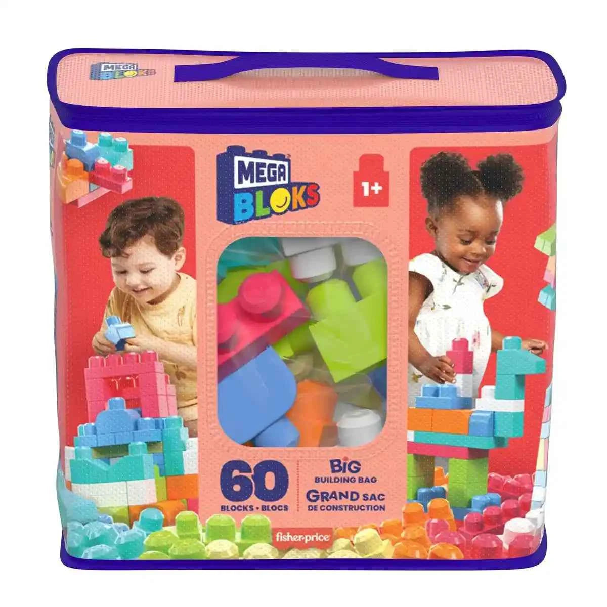 MB Big Building Bag - PINK (60 pcs) - Kiddy Zone