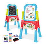 Long foot magnetic double sided drawing board - Blue