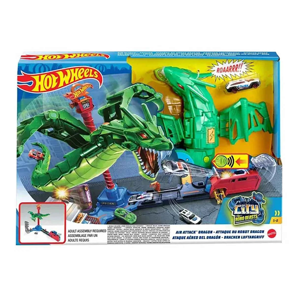 Hot Wheels CITY AIR ATTACK DRAGON PLAYSET - Kiddy Zone