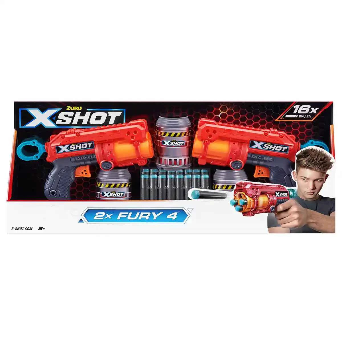 ZURU X-SHOT- EXCEL-FURY 4 2PK