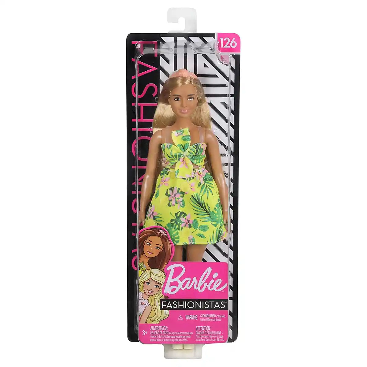 Barbie Fashionistas Doll #126 - Yellow Dress  Kiddy Zone