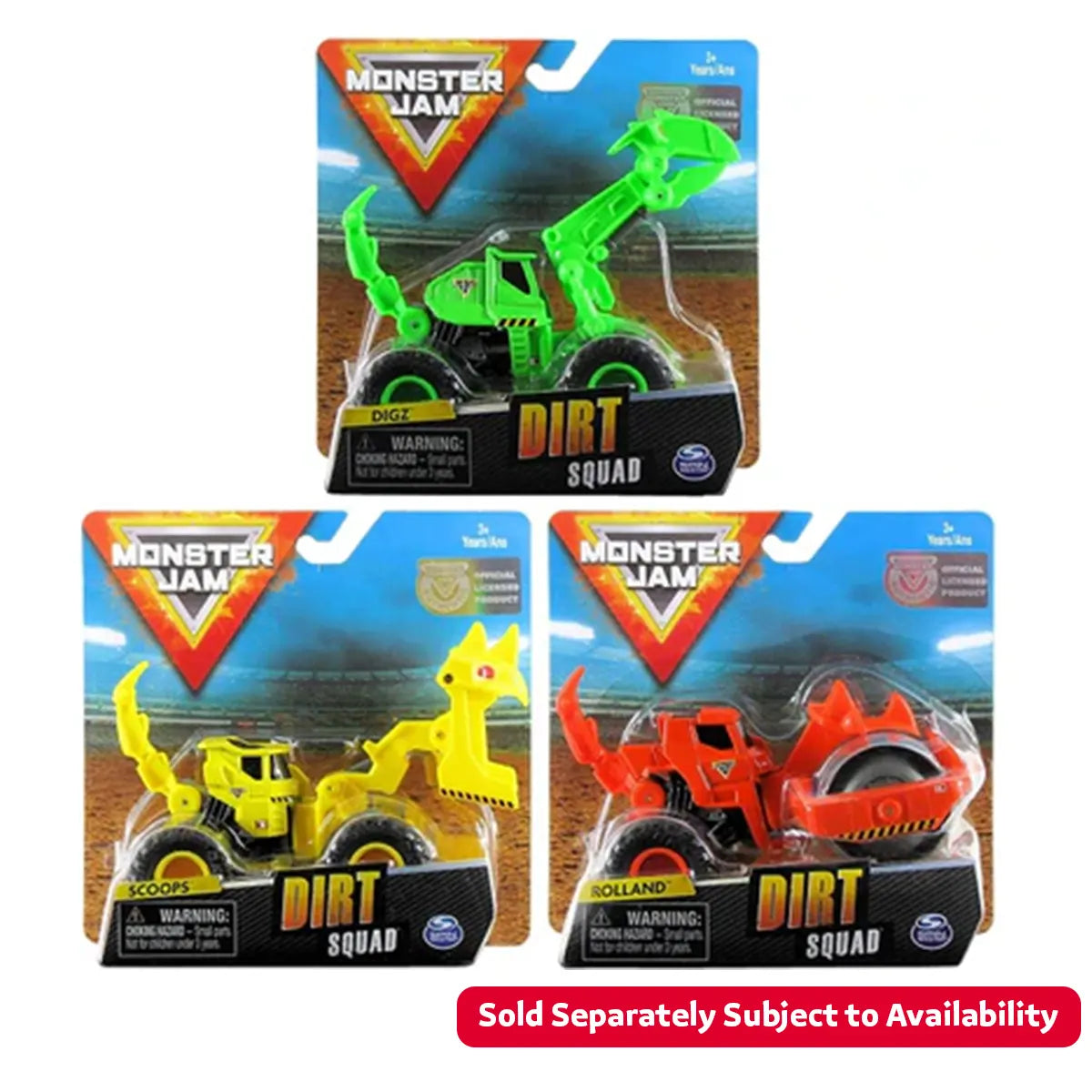 Monster Jam1:64Vehicles Dirt Squad Asst.