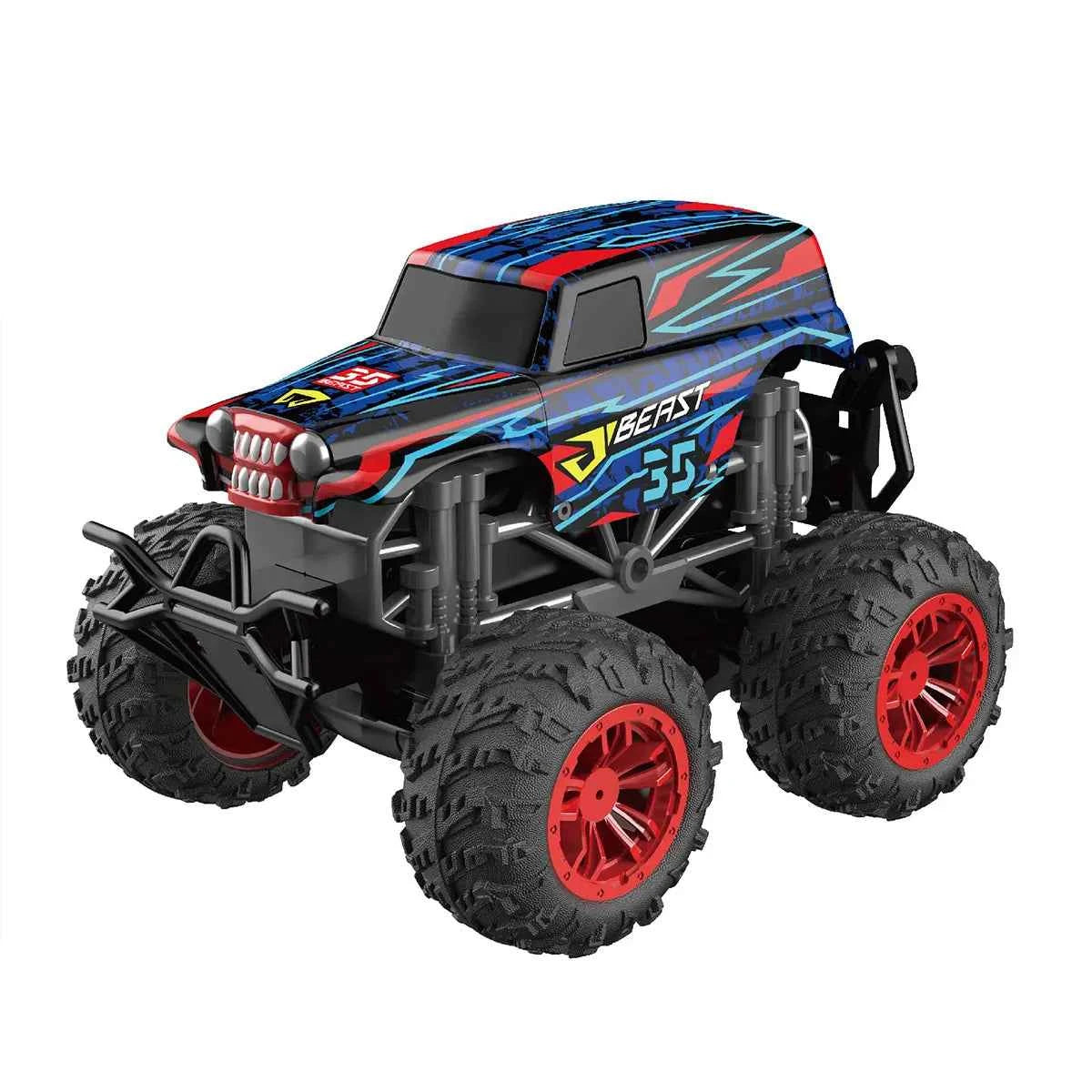 1:18 2.4G R/C COLORFUL BEAST CAR (SPRAY, LIGHTS,360° ROTATE,MUSIC) 8YRS+ - Kiddy Zone