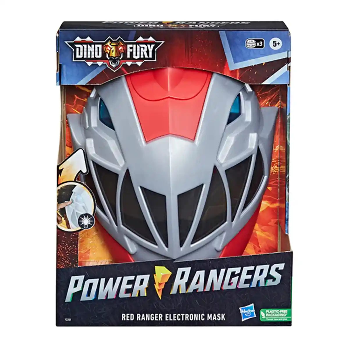 Prg Dnf Red Ranger Electronic Mask - Kiddy Zone