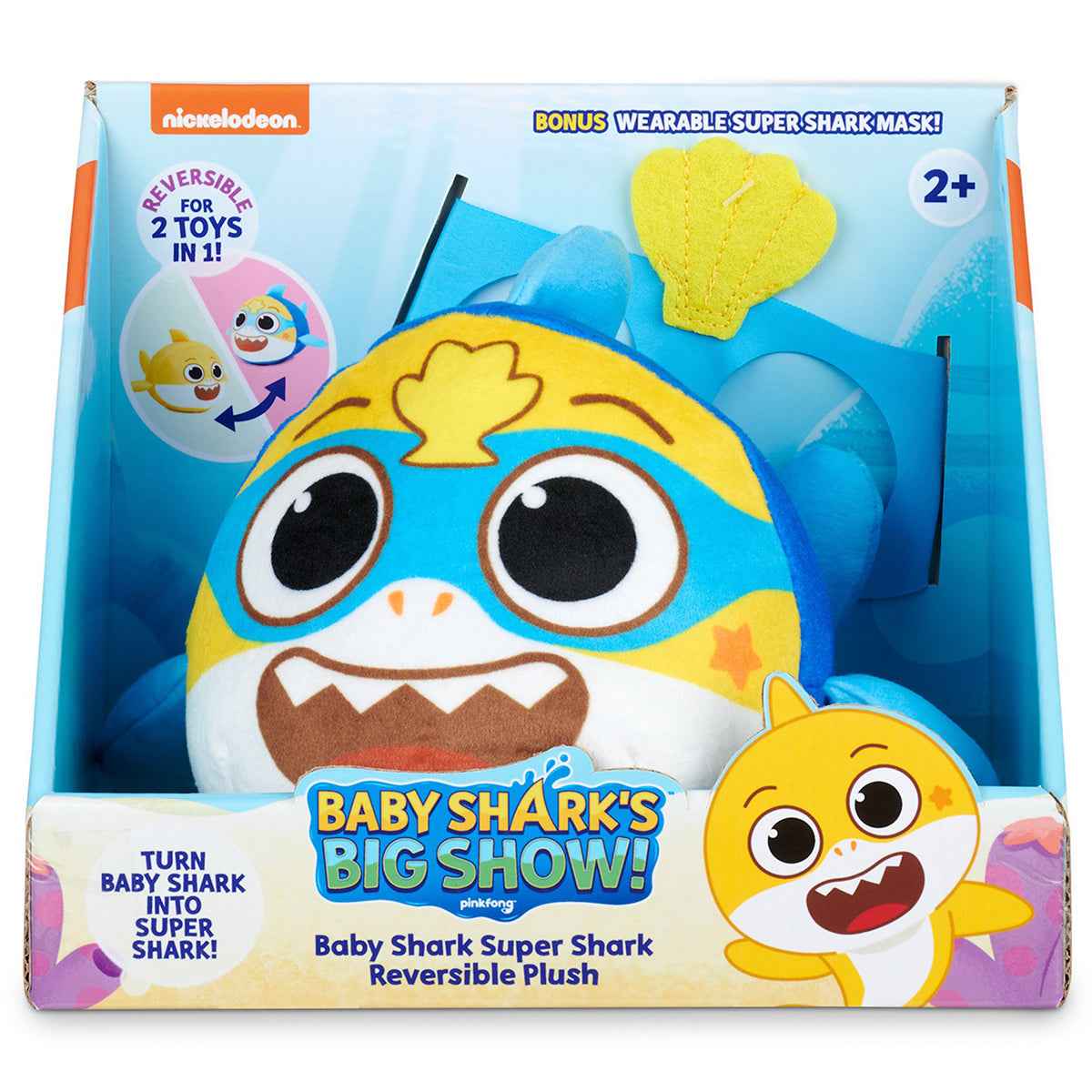 Baby Shark BS Reversible Plush Super Shark - Kiddy Zone