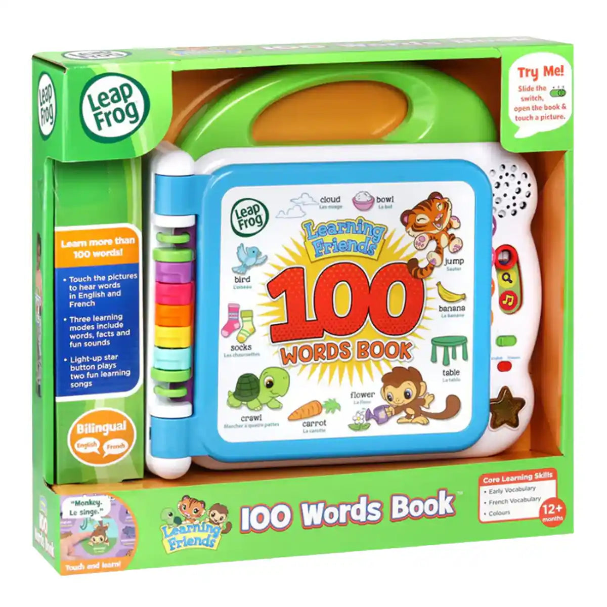 Leapfrog Learning friends 100 words book - UK + FR ) - Kiddy Zone