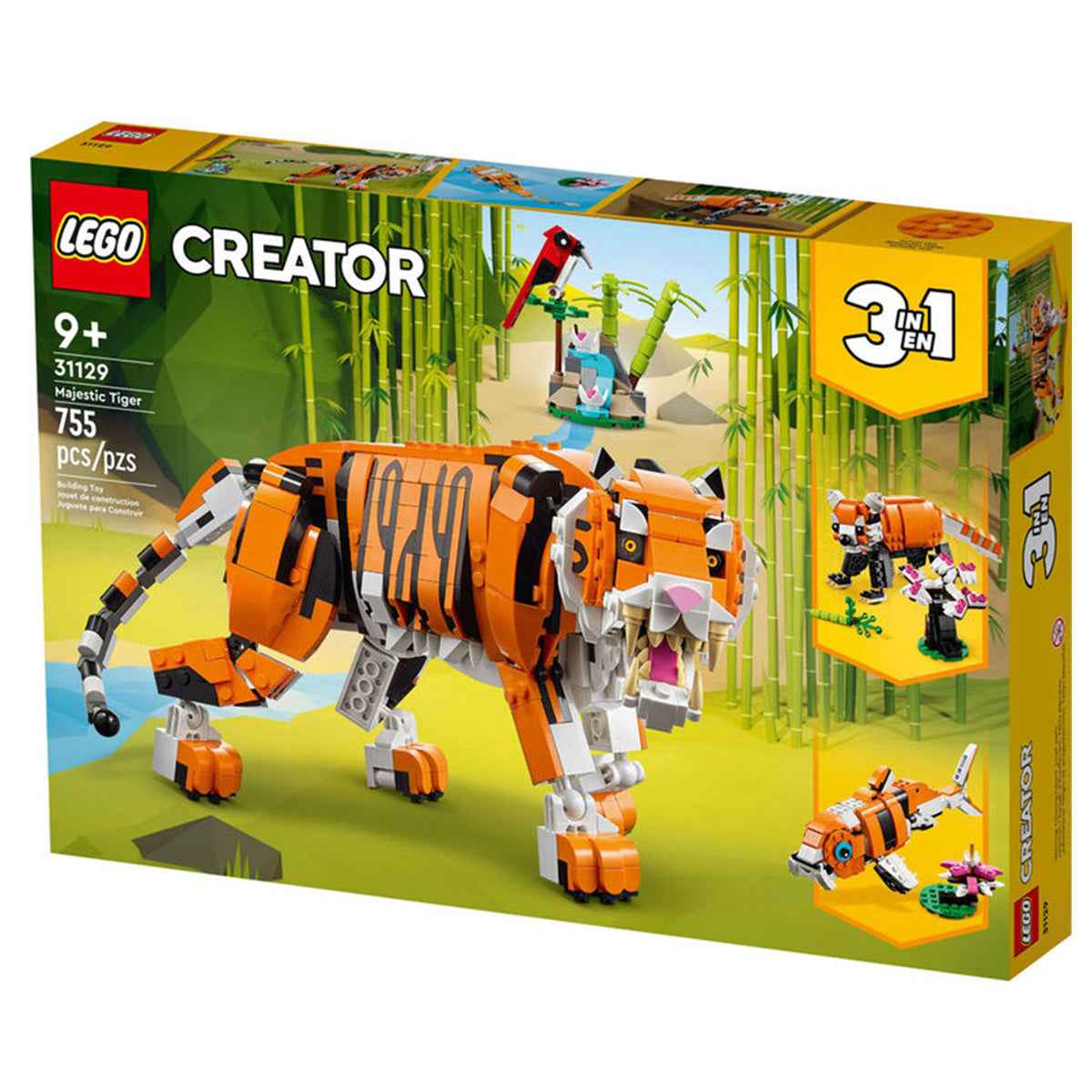 LEGO® Creator 3in1 Majestic Tiger 31129 Building Kit (755 Pieces) - Kiddy Zone