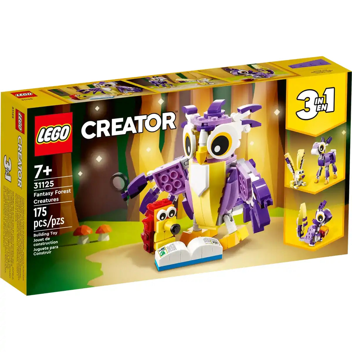 LEGO Creator 3in1 Fantasy Forest Creatures 31125 Aged 7+ (175 Pieces) - Kiddy Zone