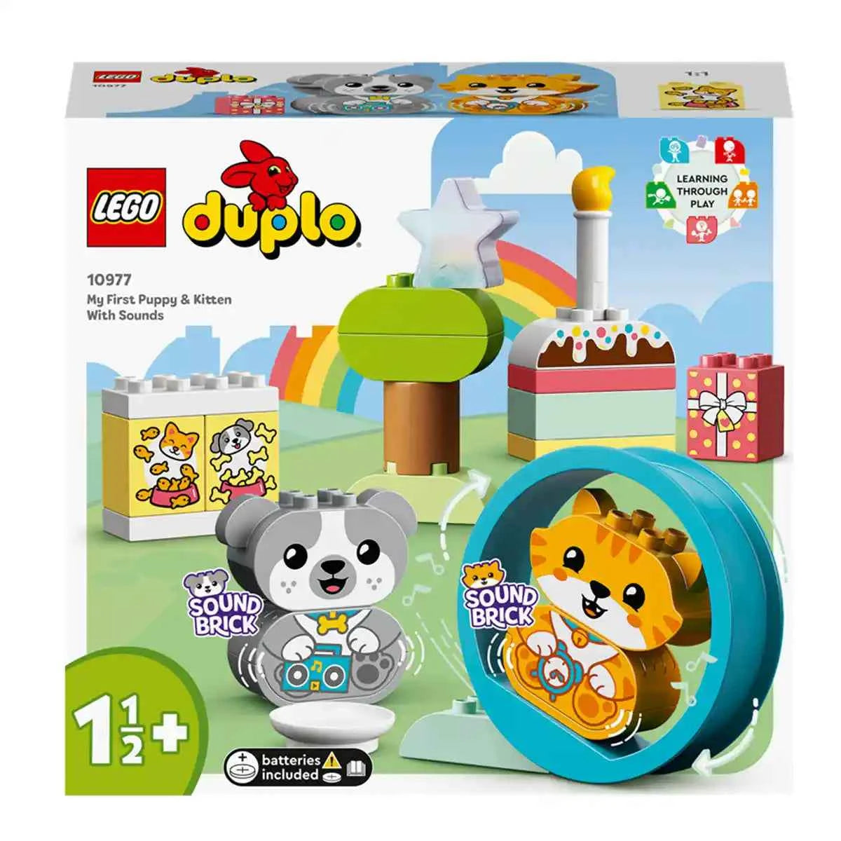 LEGO DUPLO My First Puppy & Kitten With Sounds 10977 Building Toy (22 Pieces) - Kiddy Zone