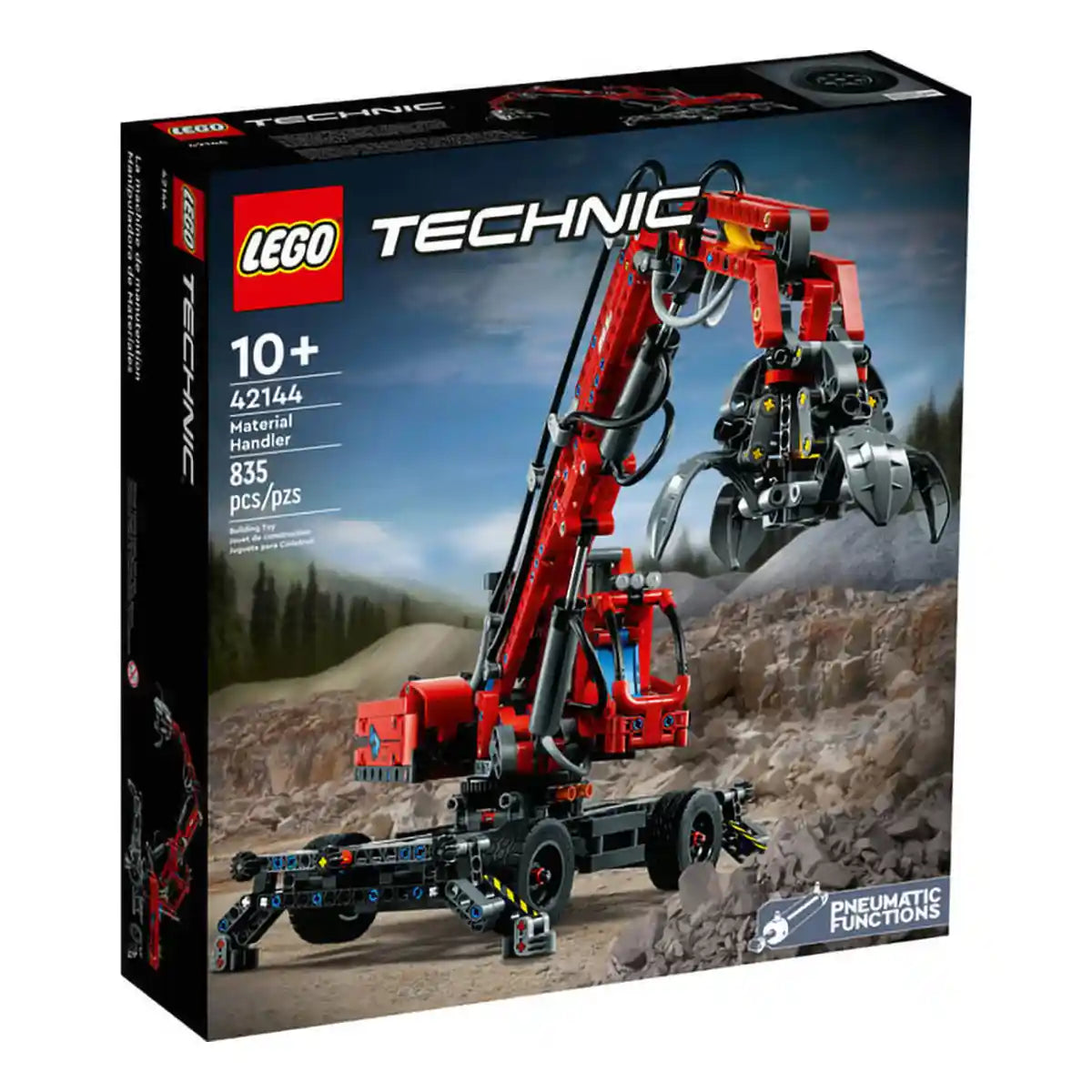 LEGO Technic Material Handler 42144 Crane Model Building Kit (835 Pieces) - Kiddy Zone