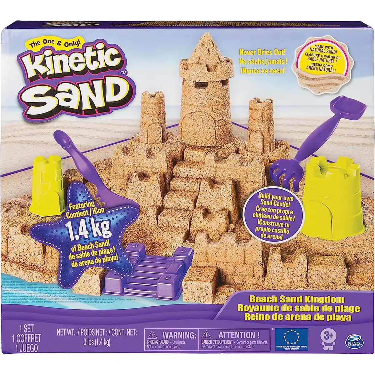 Kinetic Sand Beach Sand Kingdom (3lbs)