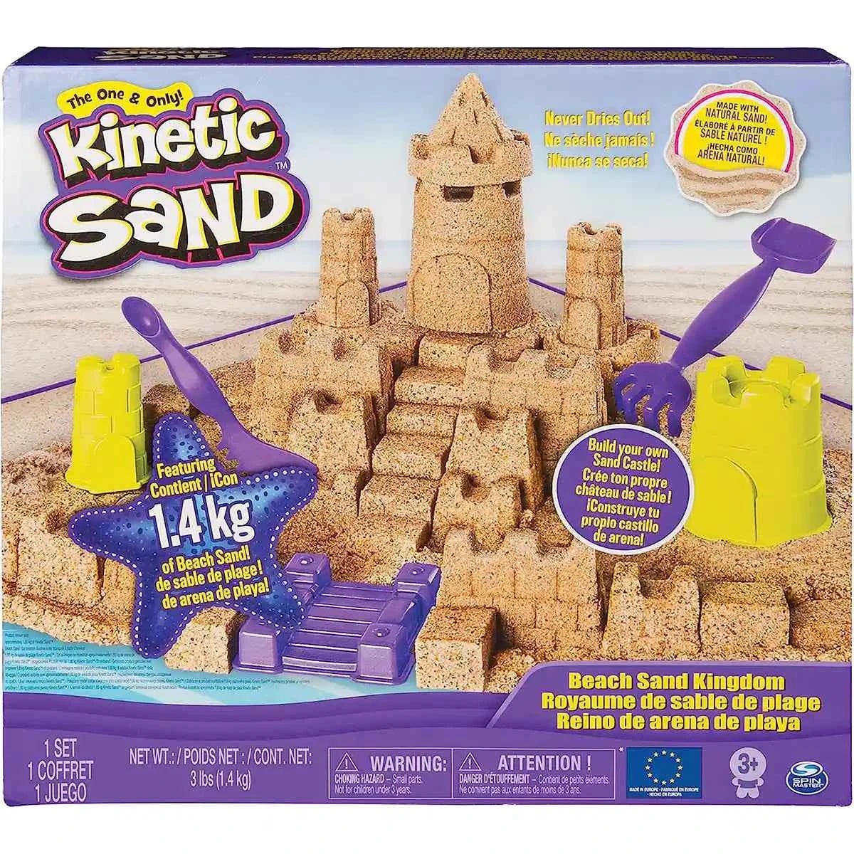 Kinetic Sand Beach Sand Kingdom (3lbs) - Kiddy Zone