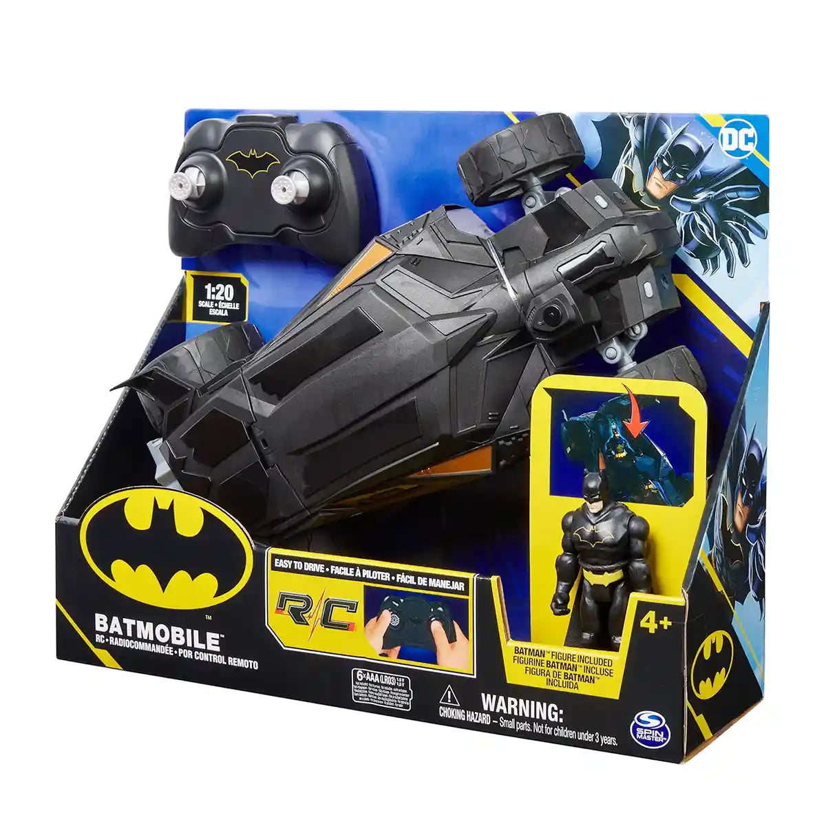 DC Batman RC 1:20 Batmobile w/Fig - Kiddy Zone