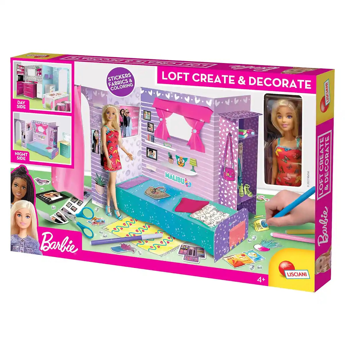 Lisciani Barbie Loft - Create and Decorate (Doll Included) - Kiddy Zone
