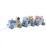 Wooden Block train set 1-3YRS - Kiddy Zone