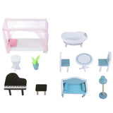 بيت دمى شارلوت خشبي(11 ملحقات) 3-5 سنوات