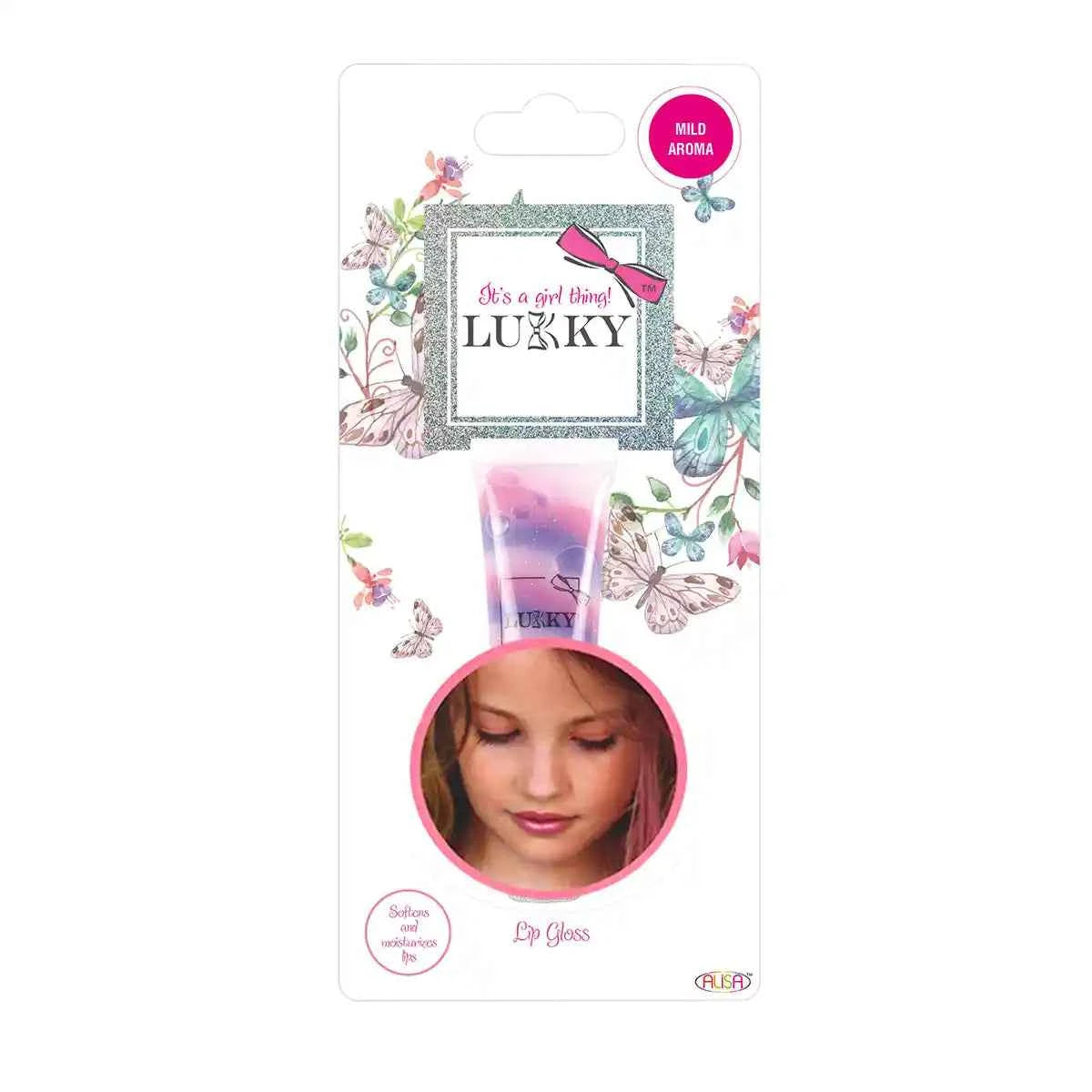 Lukky Lipgloss 0.44 Fl. Oz. Pomegranate Dessert - Kiddy Zone