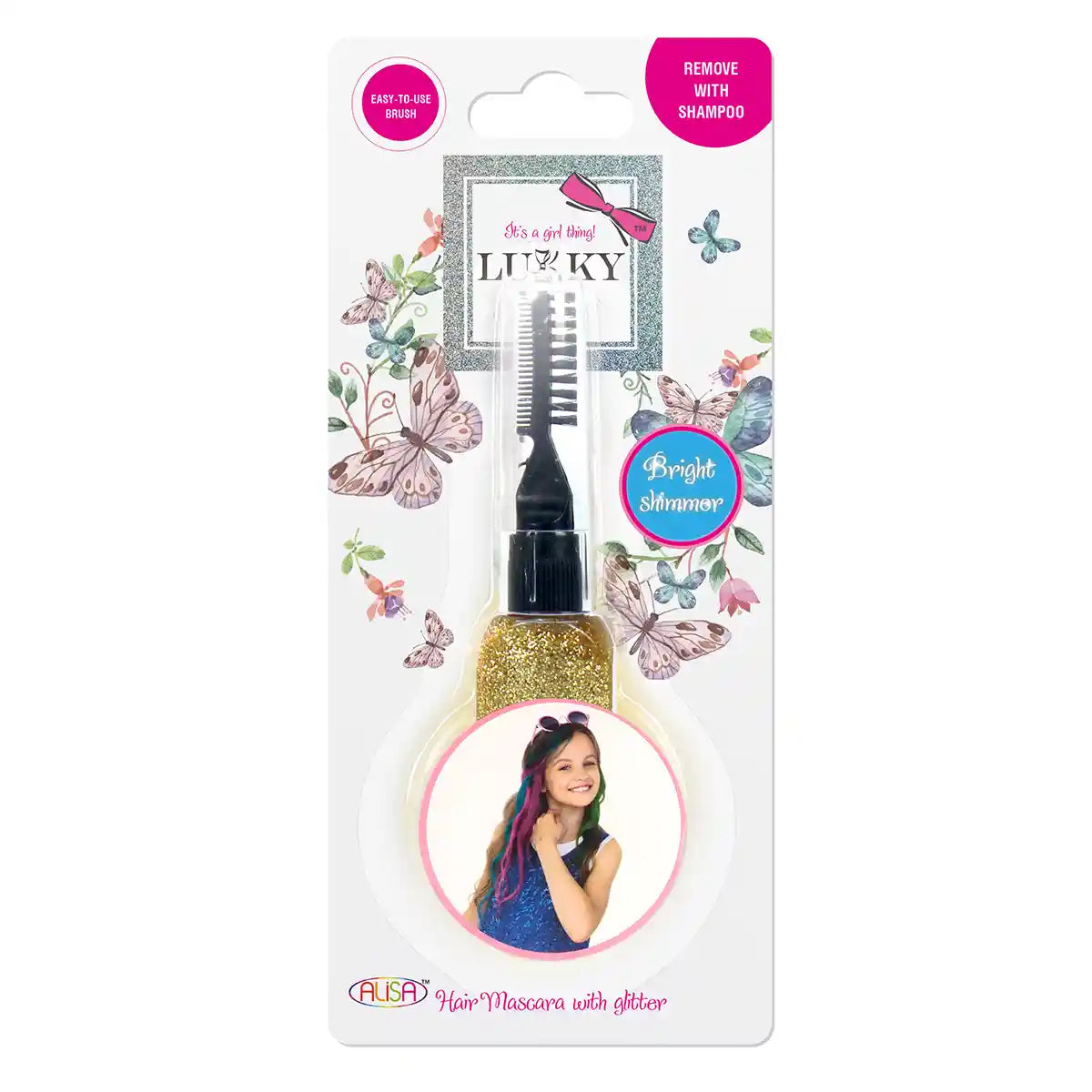 Lukky Hair Mascara With Glitter 0.51 Fl.Oz. Gold