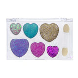 Lukky Eyeshadow Cream w/ Glitter Palette 6 Colors Heart