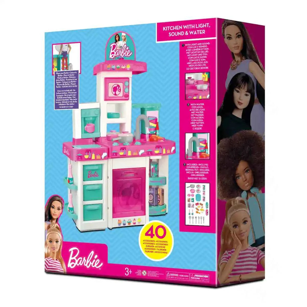 Barbie Large Kitchen with Light and Sound - Kiddy Zone