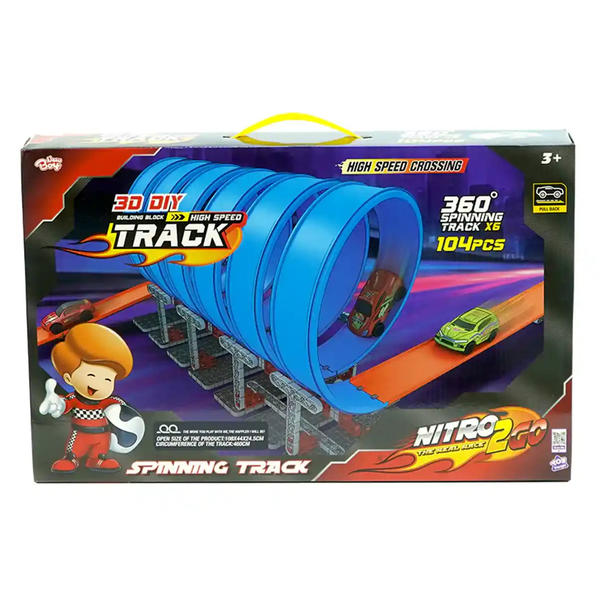 Nitro2go Spinning Track (104pcs) - Kiddy Zone