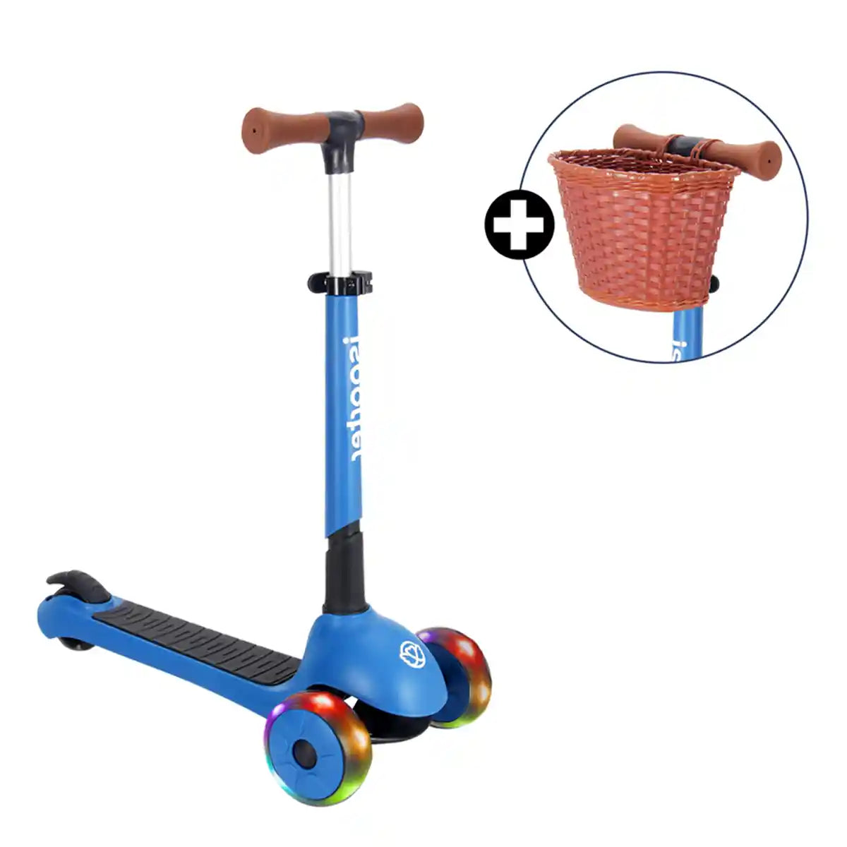 iSporter Pro Scooter With Basket M6 Blue - Kiddy Zone
