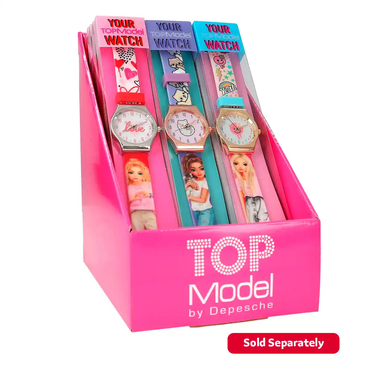 TOPModel Silicone Watch w/ Metal Case