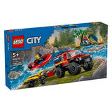 LEGO® City 4x4 Fire Engine with Rescue Boat Toy 60412 - Kiddy Zone