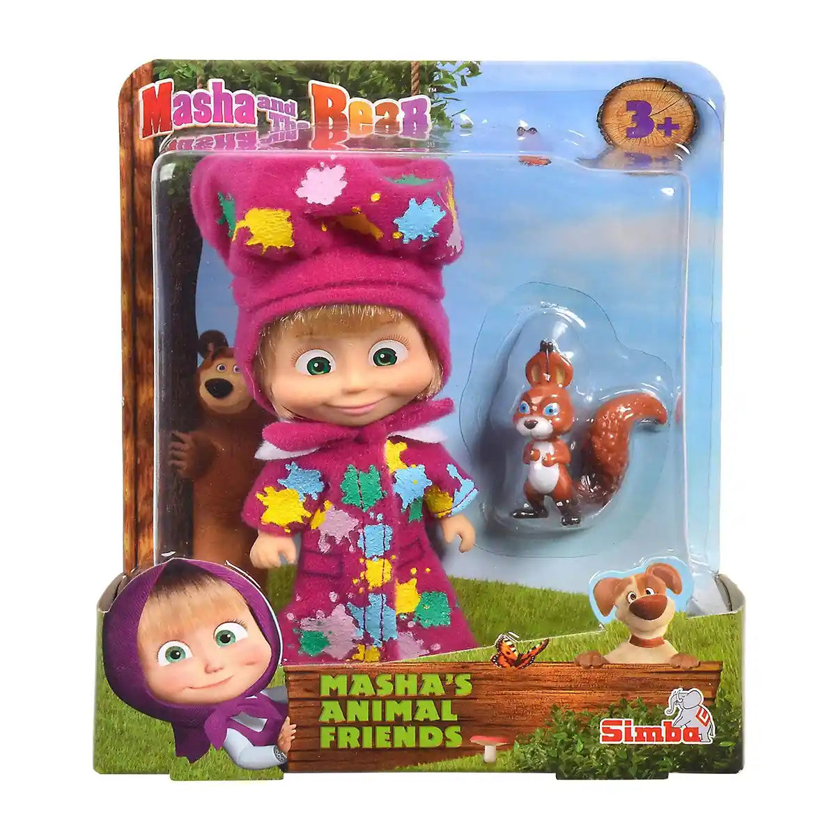 SIMBA - MASHA & THE BEAR MASHA WITH HER ANINMAL FRIENDS - 3YRS+