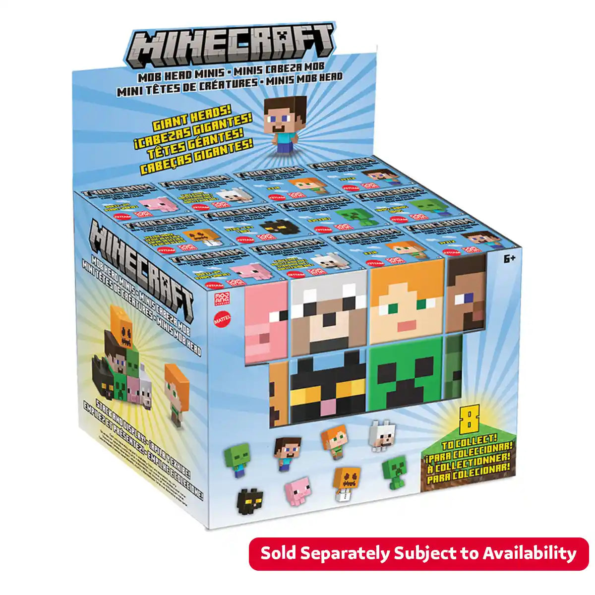Minecraft Mob Head Minis Asst