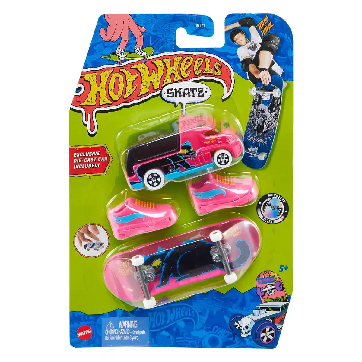 Hot Wheels Skates Fingerboard + Die Cast Asst