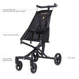 QPLAY T28 PUSHCHAIR BLACK 6M-5YRS OLD - Kiddy Zone