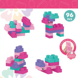 Educational Soft Building Blocks Toys (96pcs) Pink 18m+