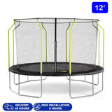 Plum 12ft Wave Springsafe Trampoline & Enclosure Pvc Color Box 1 & 2