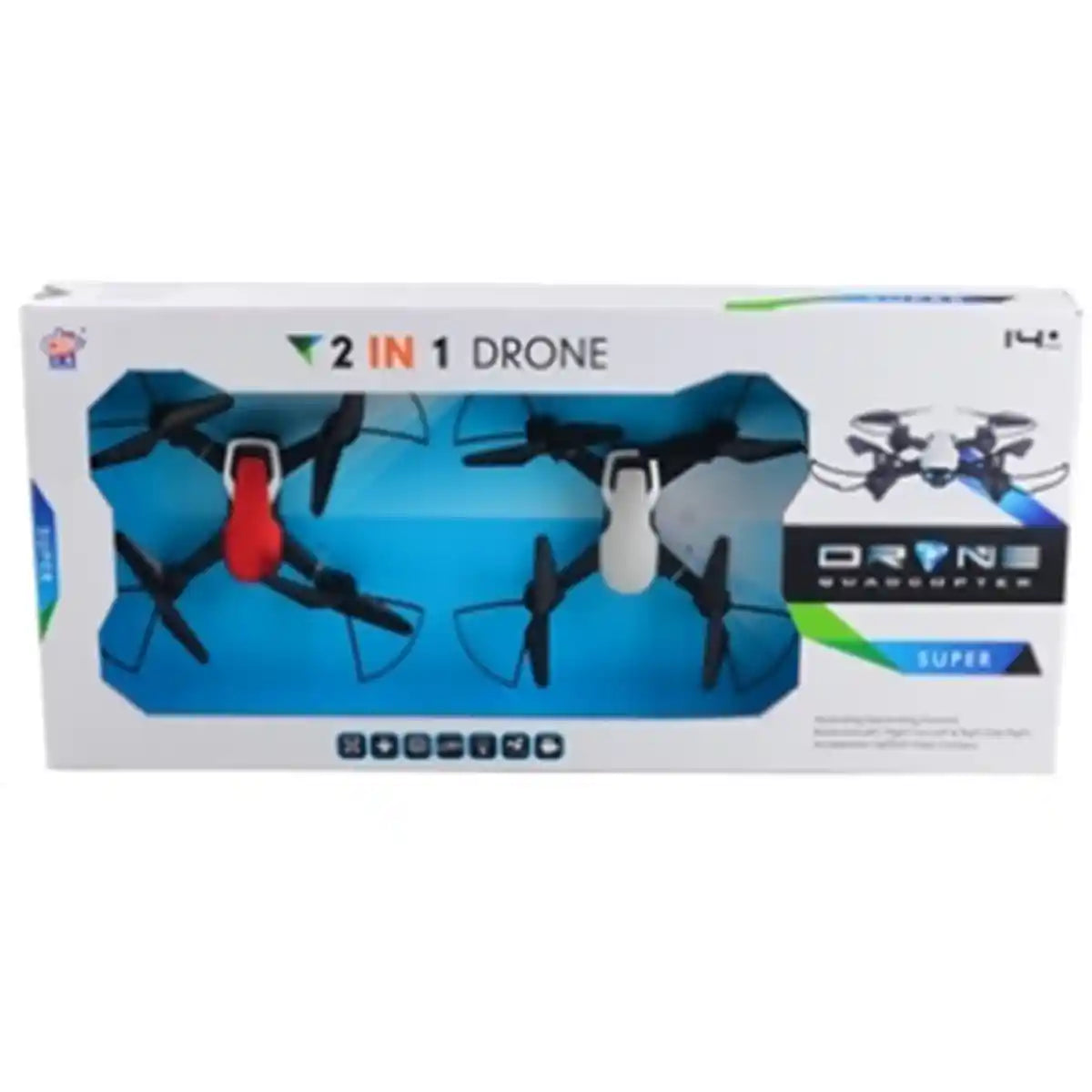 2.4G 2 PCS RC Drone in 1 packing with 1 controller