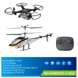 2.4g Drone + helicopter 2 in 1 packing with 1 controller DH8003D+X33