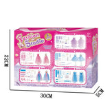 DIY PUZZLE HANDMADE CLOTHING DESIGN+EXQUISITE JEWELRY CHILDREN'S CREATIVE GIRL PLAYHOUSE PINK SET