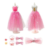 DIY PUZZLE HANDMADE CLOTHING DESIGN+EXQUISITE JEWELRY CHILDREN'S CREATIVE GIRL PLAYHOUSE PINK SET