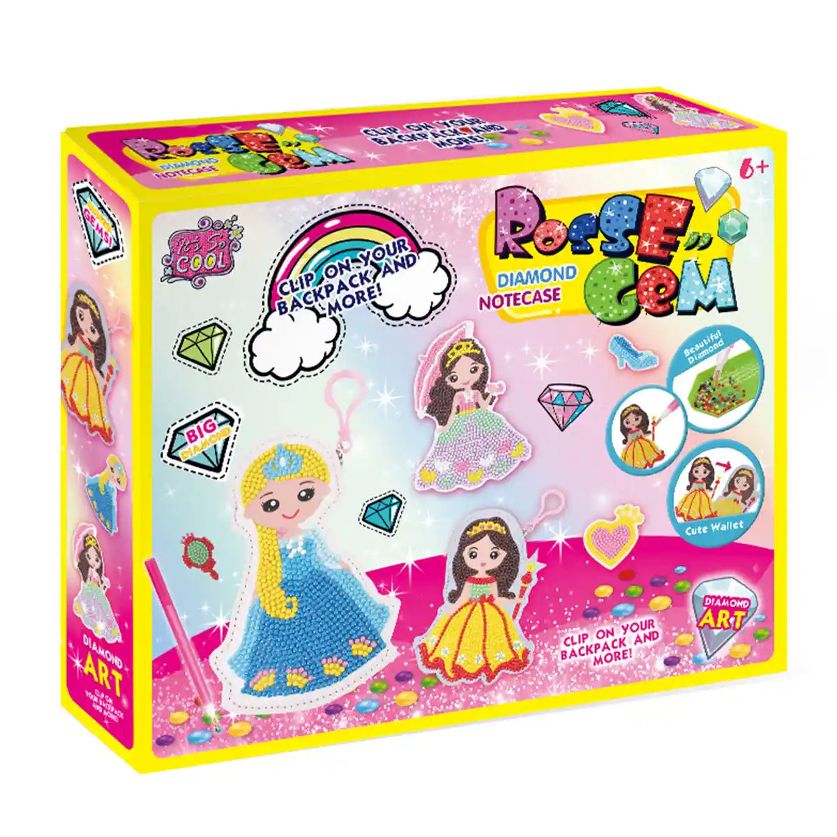 DIY DIAMOND/DIAMOND FREE STICKER - PRINCESS WALLET (PURPLE)6YRS+