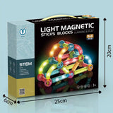 Light magnetic rod building block 52pcs 3YRS+