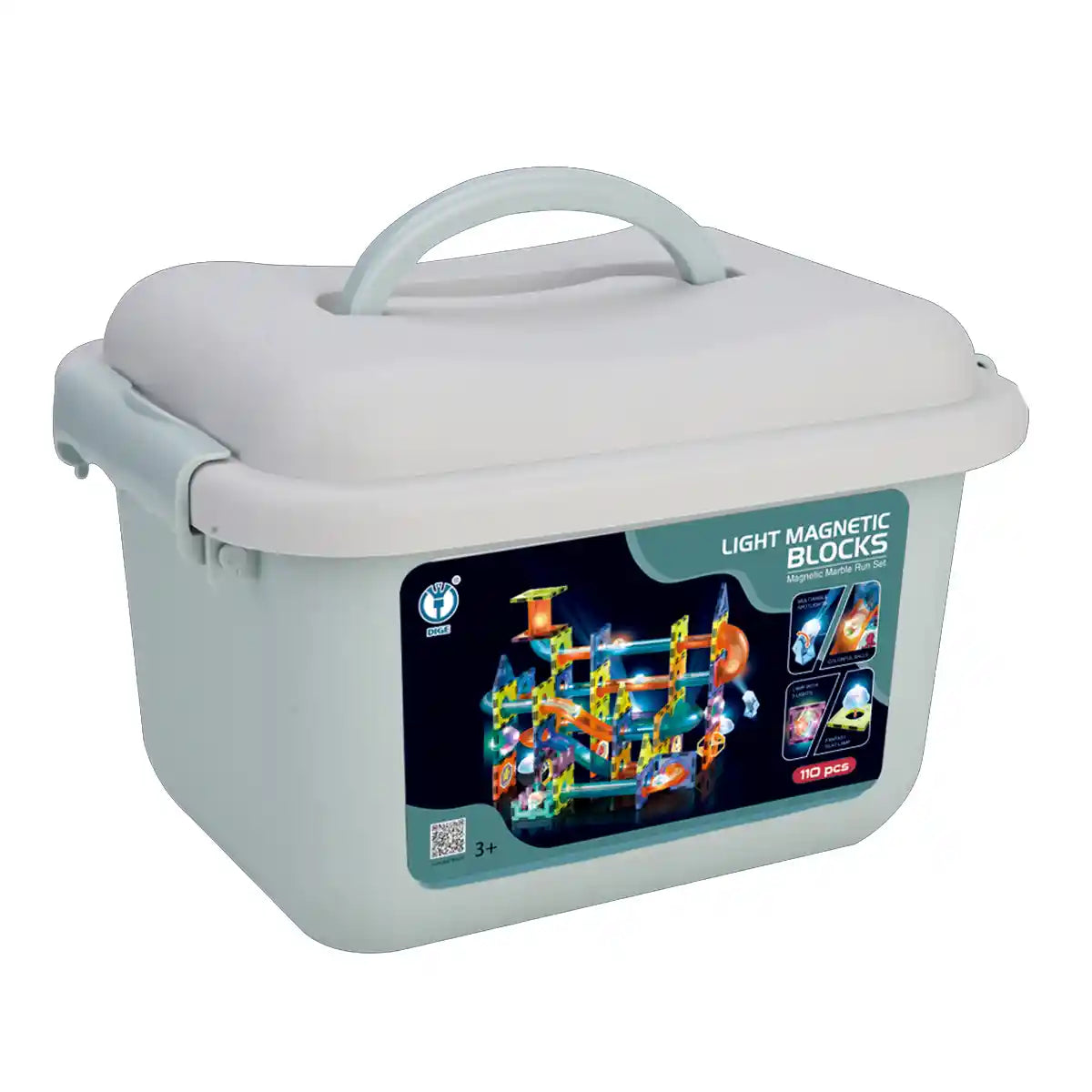 Magic Magnetic Paradise (magnetic light ball track building block) 110pcs barrel 3YRS+