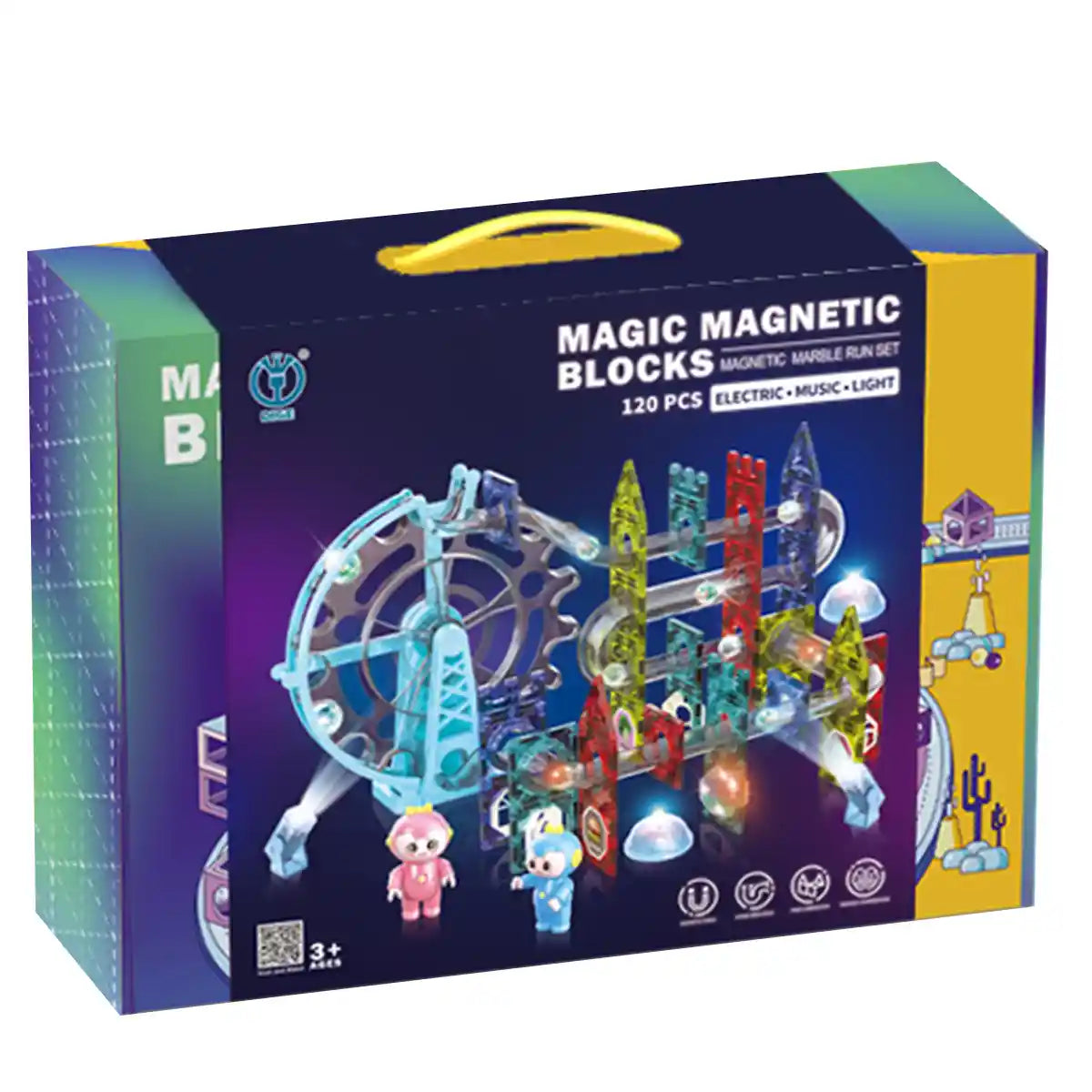 Magnetic Ball Track Building Blocks (Electric, Light and Music) 120pcs 3yrs+