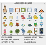 Jade Diamond Magnetic Building Block Dinosaur Park (Lighting Version) 98PCS 3YRS+