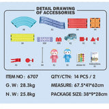 154pcs magnetic blocks for rail car 3YRS