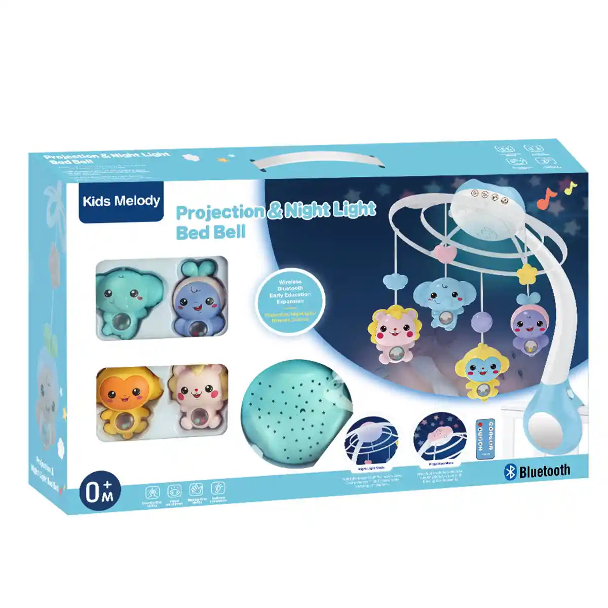 Play House Series Bluetooth Projection Night Light Baby Bed Bell 516 Contents 0M+ - Kiddy Zone