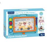 Puzzle Magnetic Color Painting Board with 12 Color Copy Cards (Blue and Pink) 0M+