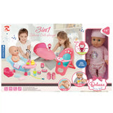 Tutu 3-In-1 14" Doll Blowing Body Vinyl Head,Hand,Feet & Accessories - Kiddy Zone