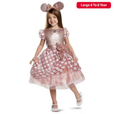Child Minnie Rose Gold Deluxe Dress-Up 4-6